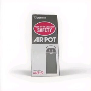 Zojirushu Air Pot 2.2 Liter Glass Lined Stainless Steel Brew Pot AASB-22 *NEW